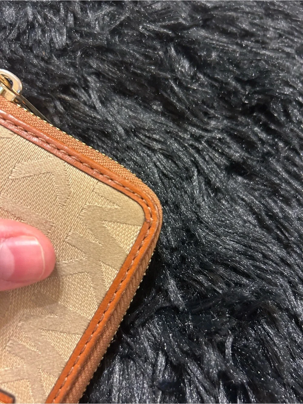 Michael Kors Jet Set Logo Jacquard Zip Around Continental Wallet | Vanilla Acorn